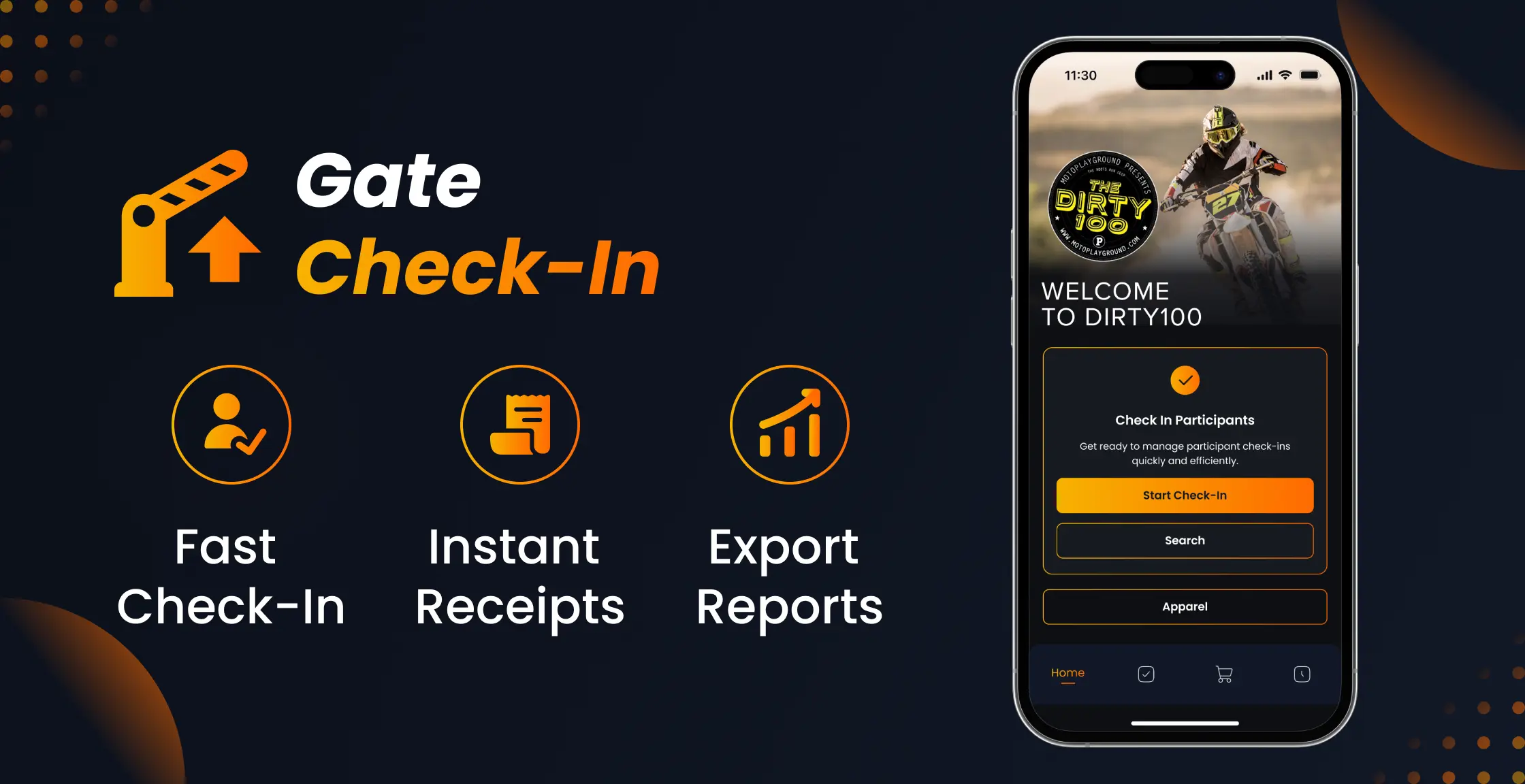 Dirty100 Gate Check-in